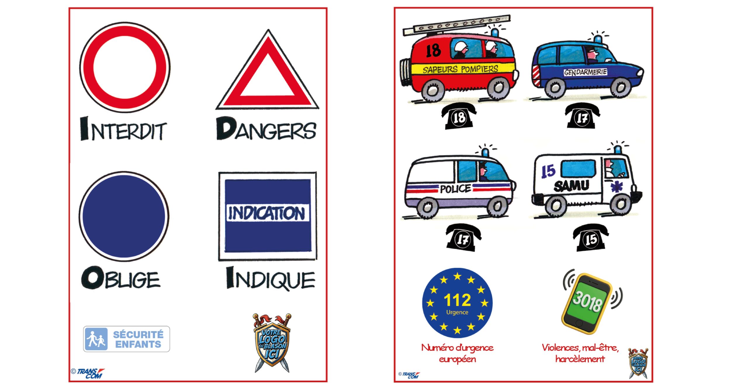2 Panneaux et numéros d'urgence