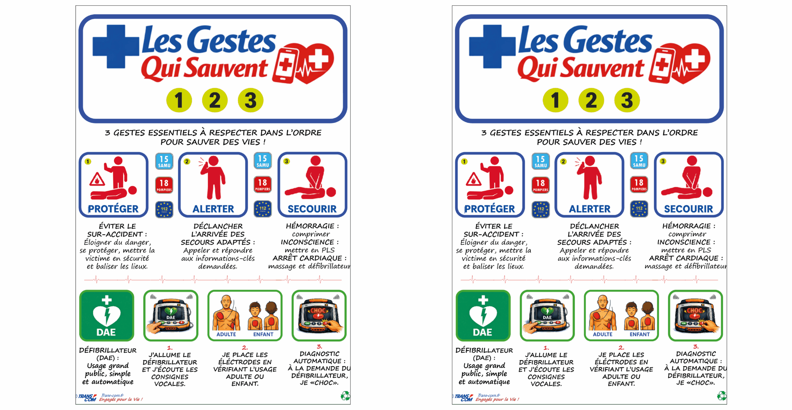 3 Gestes qui sauvent et utilisation du DEA